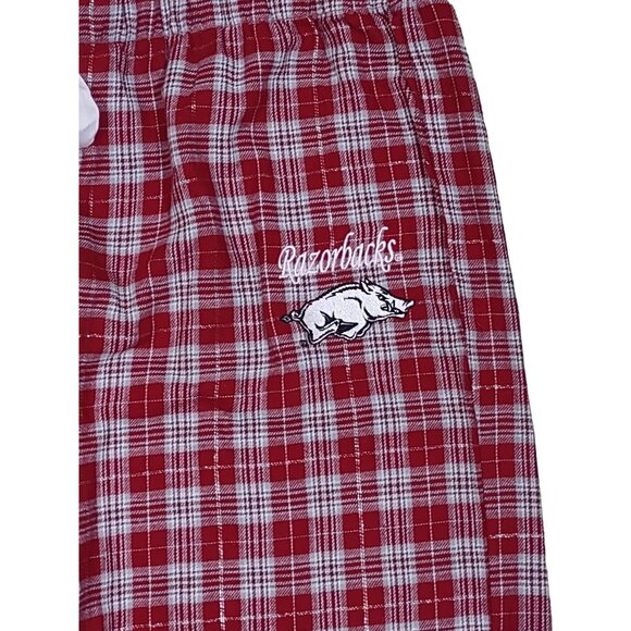 Arkansas Razorbacks Plaid Pajama Pants Metallic Lounge Sleepwear Adult Large - Picture 3 of 7